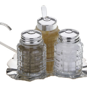 3 Pce Leaf Cruet 0/1352 - Queen Anne