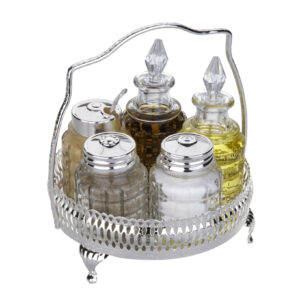 5 Pce Round Cruet 0/4719 - Queen Anne