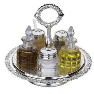 5 Pce Revolving Cruet Set 0/5956/2 - Queen Anne