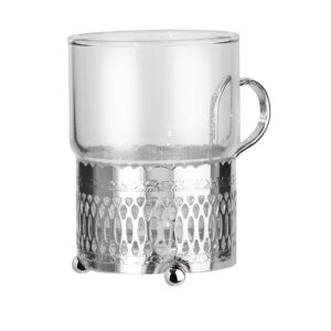 6 Pieces Tea Glass with Roman Strip 0/6322/R - Queen Anne