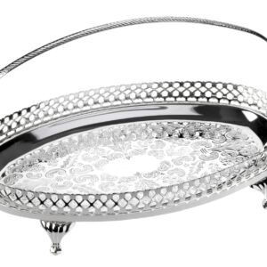 Small oval gallery tray with legs and handles 0/6853 - Queen Anne