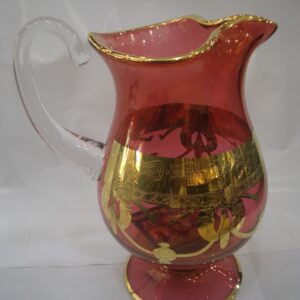 Crystal Pitcher - Hand Cut - Mouth Blown