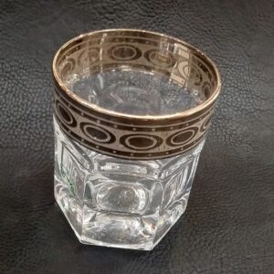 set of 6 short Glasses, Platinum crystal