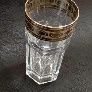 set of 6 Glasses, Platinum crystal