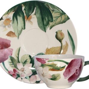 Set of 6 Pcs, TEA CUP & SAUCER, 2 PAIRS