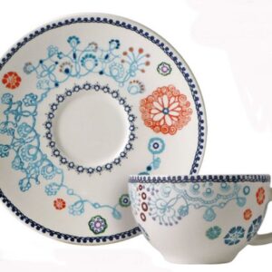 Set of 6 Pcs, TEA CUP & SAUCER, 2 PAIRS