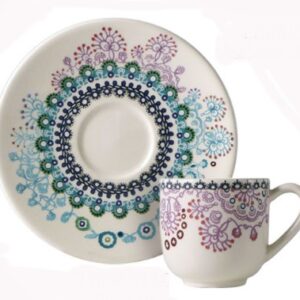 Set of 6 Pcs, COFFEE CUP & SAUCER, 2 PAIRS