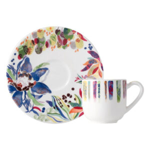 Set of 6 Pcs Coffee cup & saucer, 2 pairs