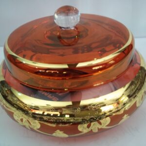 Large Bonbonniere with lid, Crystal