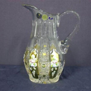 Bohemia Czech, Crystal Heart water Jug