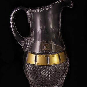 Bohemia Czech, Crystal Heart water Jug