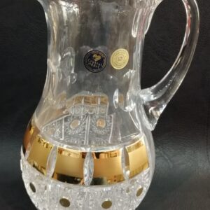 Bohemia Czech, Crystal Heart water Jug