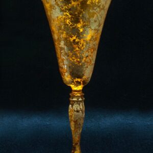Set of 6 Golden Goblets - Crystal