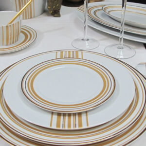 Golden Stripes/Dining set 112 Pcs