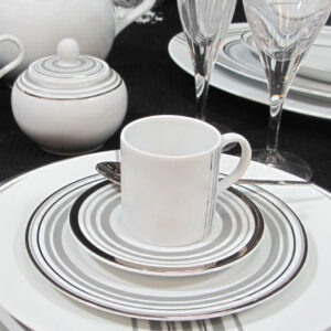 Silver Stripes/Dining set 112 Pcs