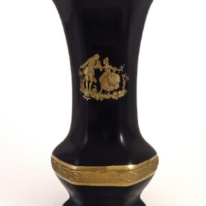 Limoges Vintage Blue Gold Vase