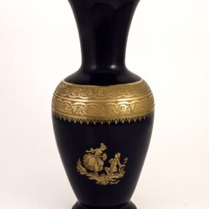 Limoges Vintage Blue Gold Vase