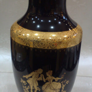 Limoges Vintage Blue Gold Vase