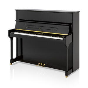 Bechstein B124 Upright Piano + Chair BLACK