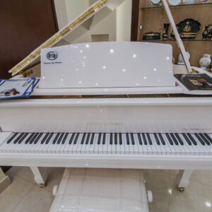 GRAND PIANO & CHAIR ,151 CM. WHITE, FRANZ SANDNER